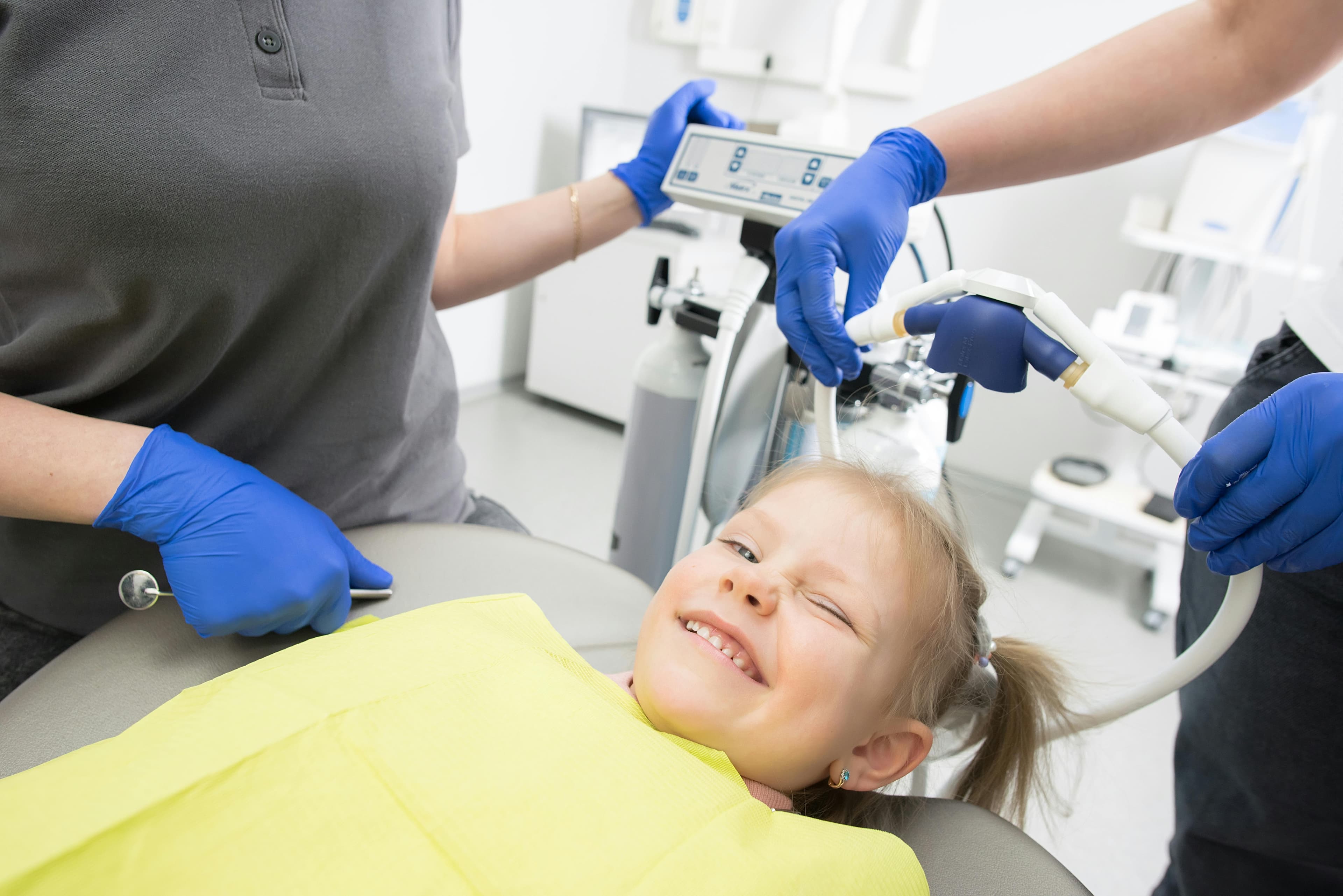 Happy pediatric dental patient